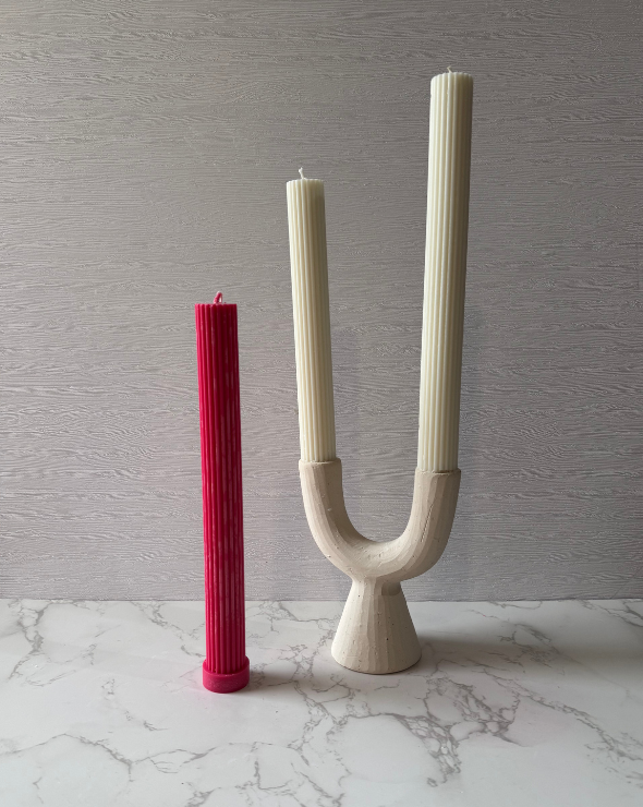 Cream Column Pillar Duo